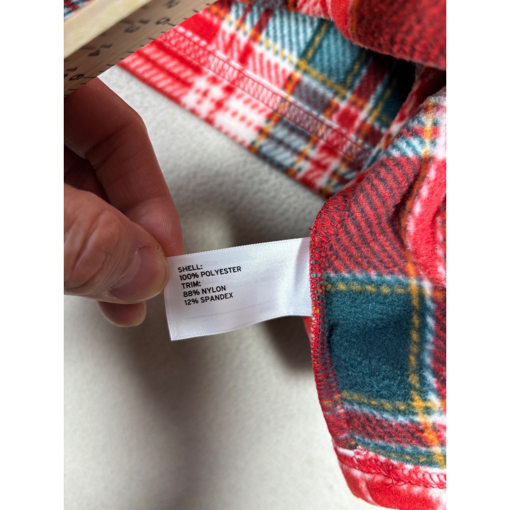 Duluth Trading Co Womens Red Plaid Fleece Snap Neck Pullover Jacket M 20099013 - Picture 7 of 9